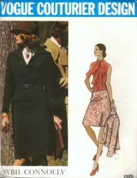 2926 SYBIL CONNOLLY 70S JACKET A-SKIRT BLOUSE PATTERN 12 FABRIC